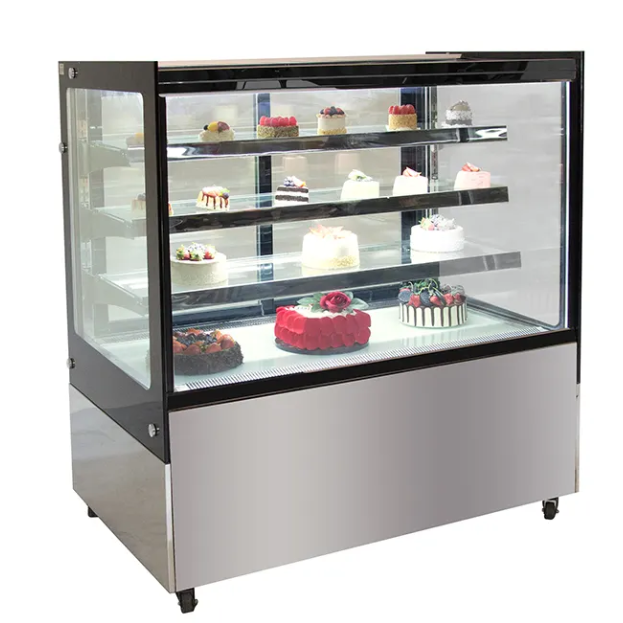 Stylish Glass Door Refrigerator for Pastry and Dessert Display
