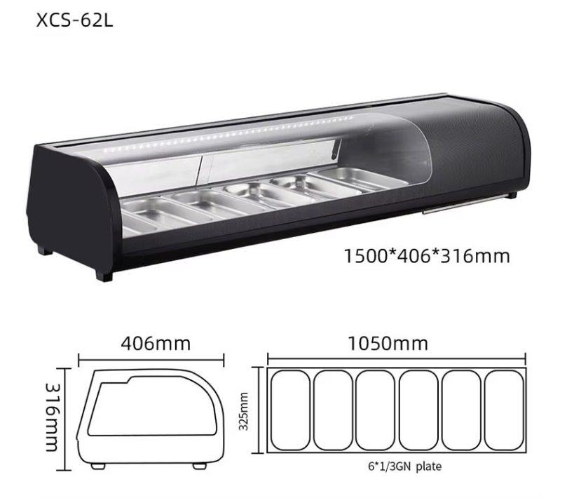 Restaurant Table-Top Pizza Display Refrigerator Pizza Salad Bar Undercounter Display Refrigerator