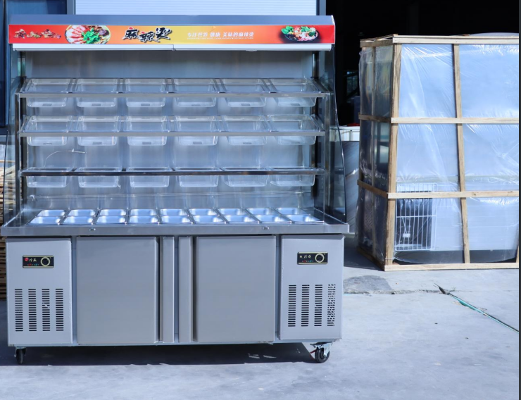 Dual Temperature Commercial Refrigerator Freezer for Fresh Food Display