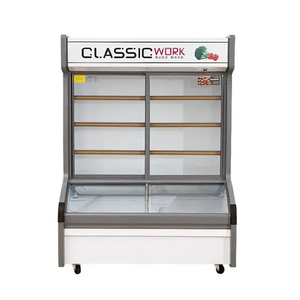 Double-Temperature Energy-Saving Cabinet for Supermarket Vegetables Display Fridge