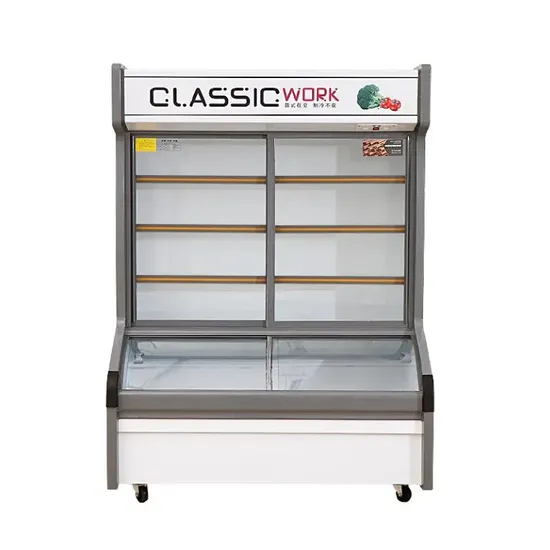 Double-Temperature Energy-Saving Cabinet for Supermarket Vegetables Display Fridge