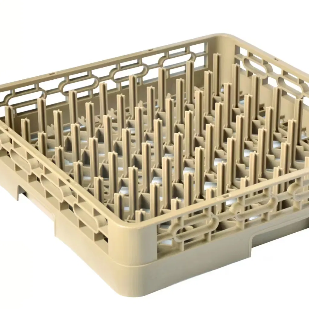 64-Compartment Plastic Tray Plate Washing Rack for Commercial Dishwasher