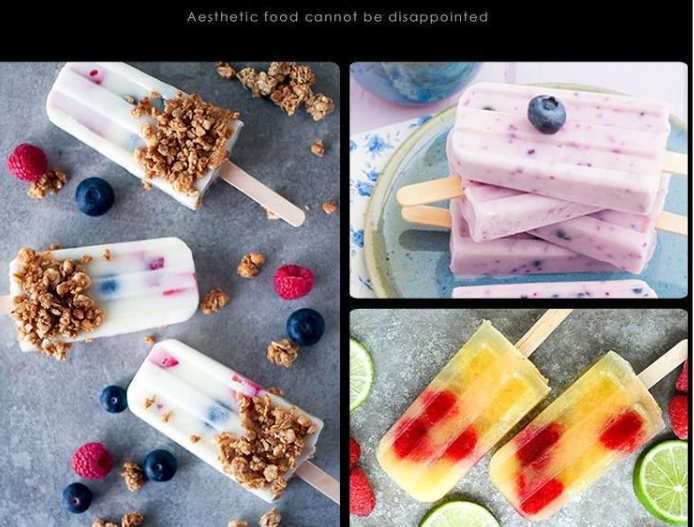 Commercial Snack Maker 40 Cavities Stainless Steel 75ml Popsicle Mold Ice Lolly Maker Ice Cream Mold for Juicer Machine