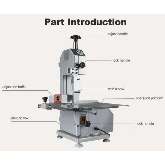 Heavy-Duty Commercial Stainless Steel Bone Cutting Saw Machine