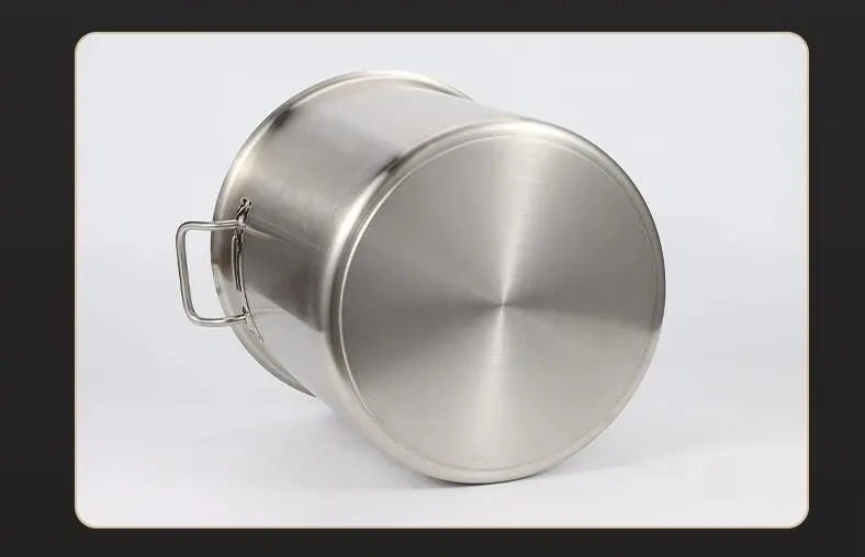 12L Custom 6L~225L Multi Sizes Stainless Steel Stock Pot High Pot Cookware Large Cooking Pot for Home Restaurant Soup Barrel