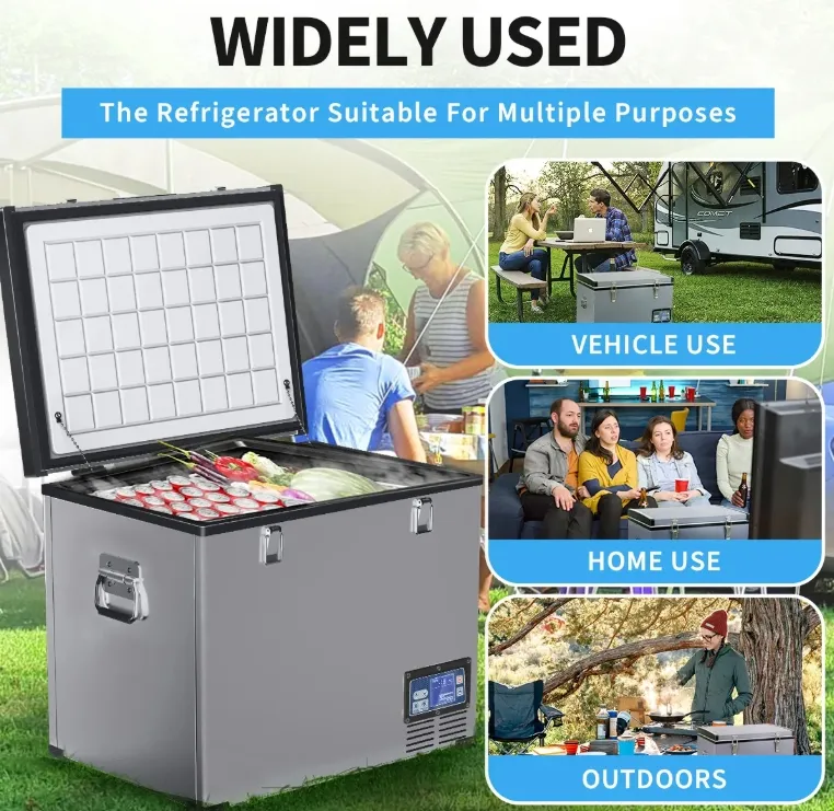 with Competitive Advantages Dual Zone Big Capacity Outdoor Camping Cooler Box Fridge Freezer for Barbecue
