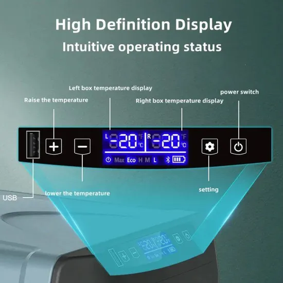 T55 50L Compressor Car Fridge Portable USB Charging for Camping /Outdoor/Hotel/Household Use