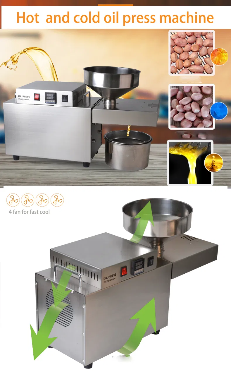 Commercial Double Screw Rod Hot and Cold Oil Press Machine for Peanut Sesame Seeds