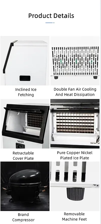 Commercial Grade Ice Maker Machine for Restaurants and Bars