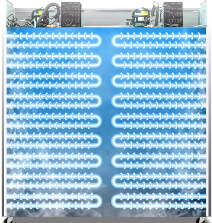 Double-Temperature Energy-Saving Cabinet for Supermarket Vegetables Display Fridge