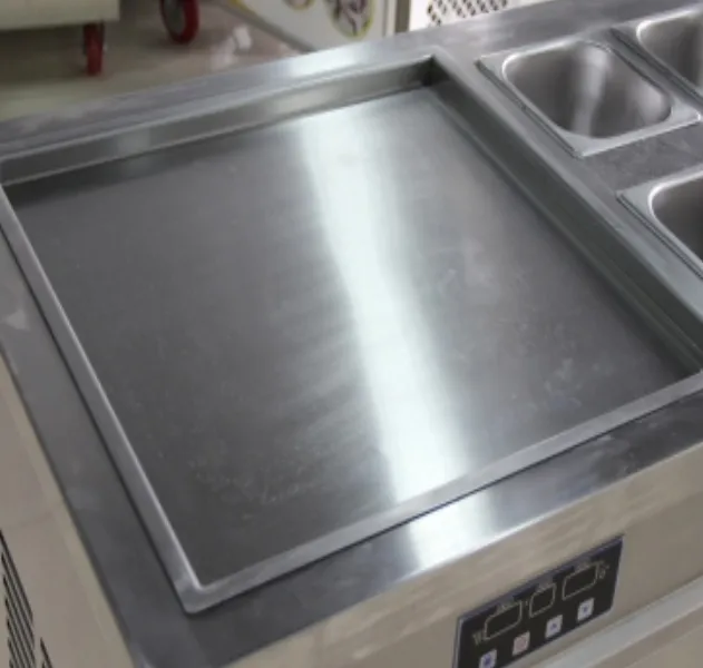 Advanced Cold Storage Fried Ice Cream Roll Machine with Refrigerated Barrels
