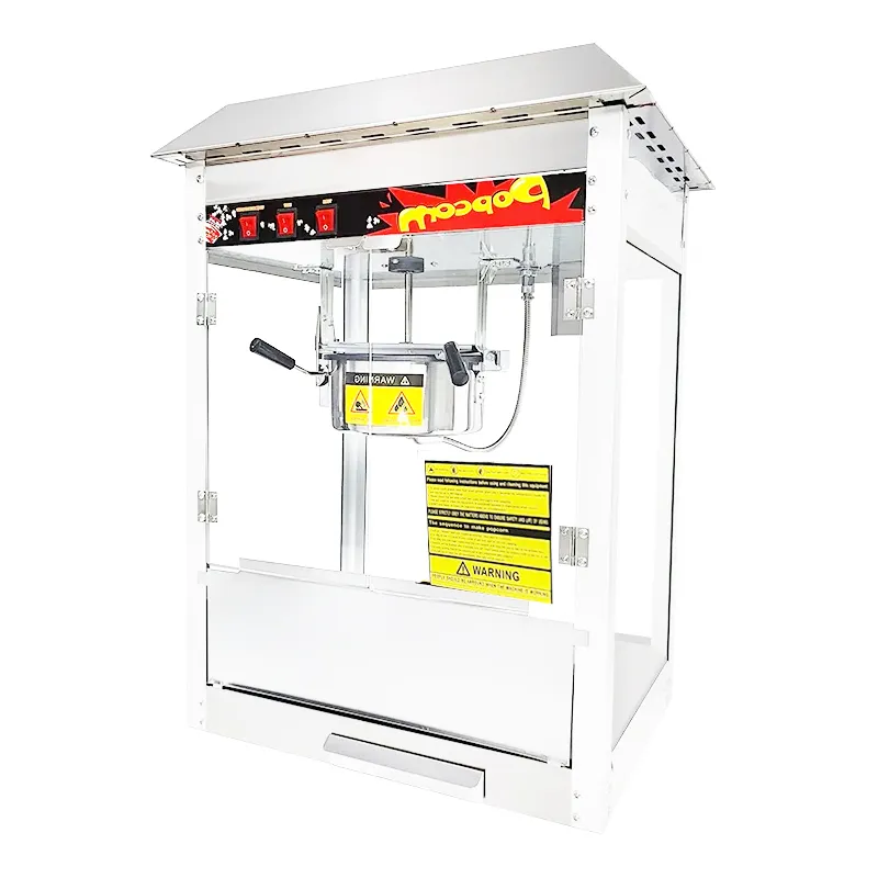 Commercial Stainless Steel Body 8oz 220V 110V Electric Popcorn Machine Popcorn Maker