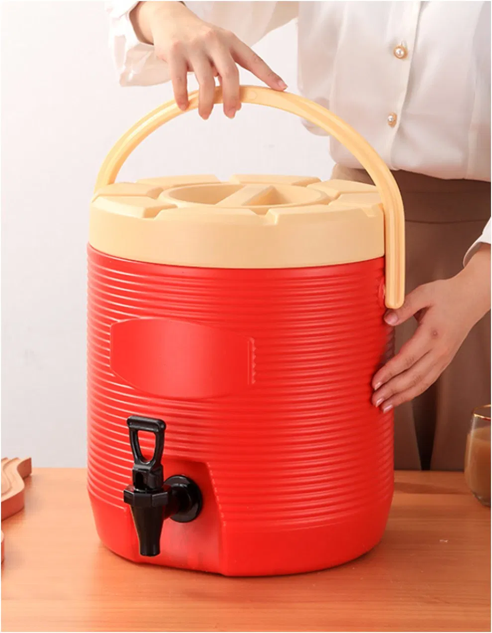 13L 15L 17L Plastic Body Stainless Steel Barrel Milk Tea Bucket
