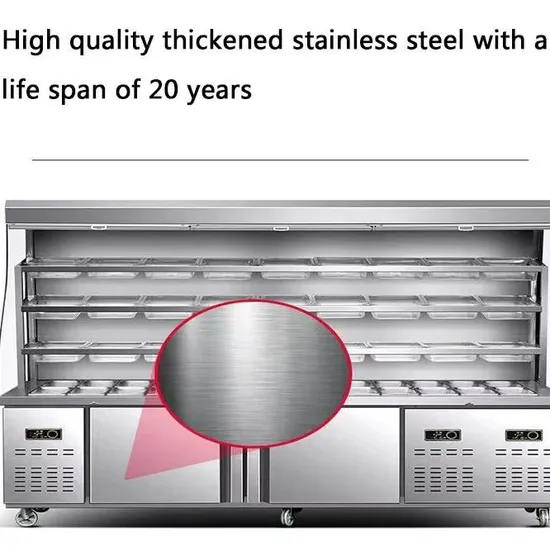 Dual Temperature Commercial Refrigerator Freezer for Fresh Food Display