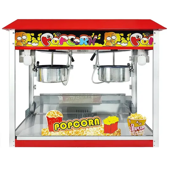China Automatic Commercial Industrial Popcorn Making Machine Double Popcorn Maker