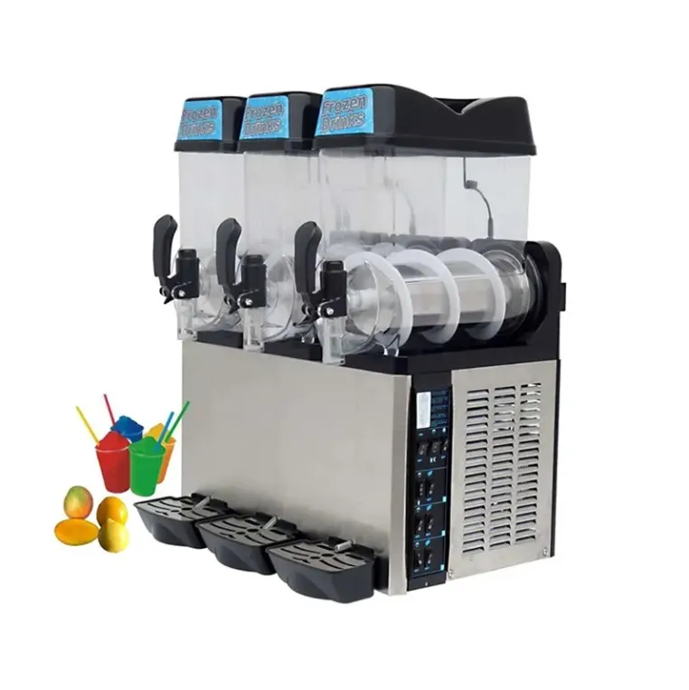 2 Bowls Slush Machine Granita Margarita Machine for Canteen with CE