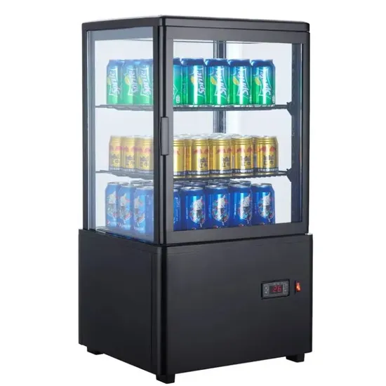 Premium Four-Sided Glass Beer/Wine/Beverage Display Fridge for Retail