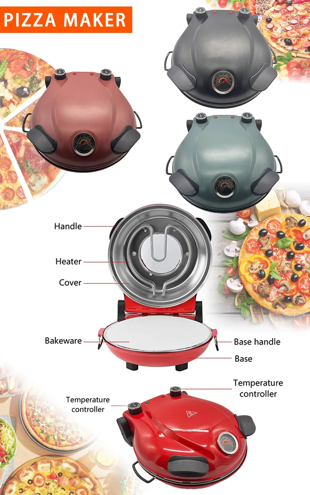 Compact and Versatile Pizza Maker for Easy Family Meals