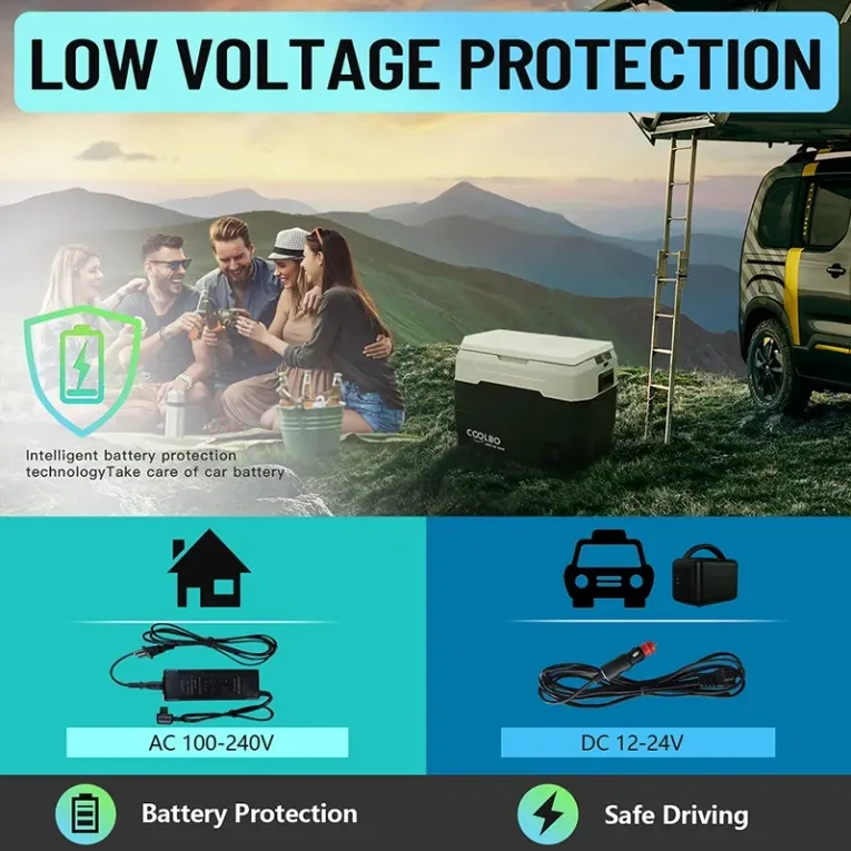 Waycool Dual Zones Single Control Digital Fridge Mini Car Fridge for Vegetables/Fruit/Camping/Outdoor/SUV/Travel