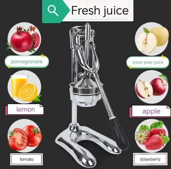 Premium Stainless Steel Manual Juicer for Fresh Citrus Juices