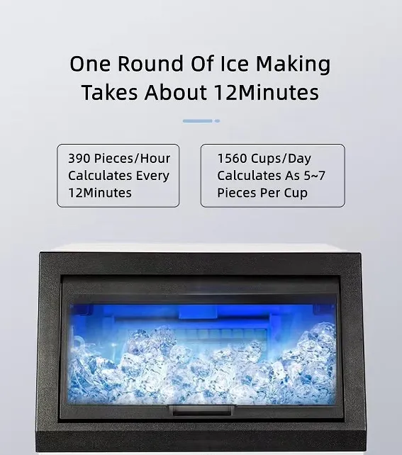 Commercial Grade Ice Maker Machine for Restaurants and Bars