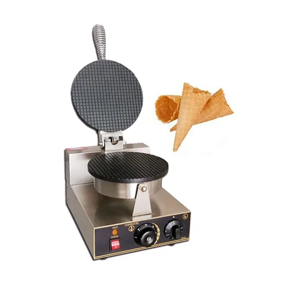 Commercial Stainless Steel Electric Single Plate Ice Cream Cone Waffle Maker Cone Ice Cream Machine