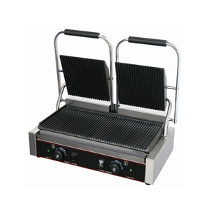 Stainless Steel Double Press Plate Sandwich Maker Machine