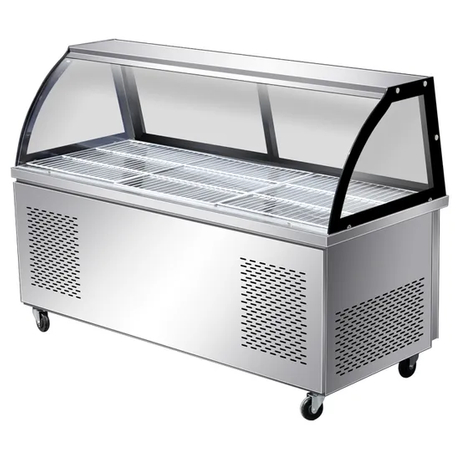 Versatile Supermarket Display Freezer for Cooked Meat Products