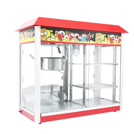 Popcorn Machine Commercial Fully Automatic Free Pot Night Market Stall with Warmer