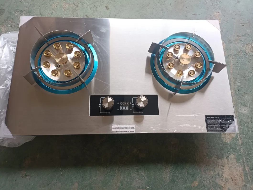 Freestanding Stainless Steel 2 Burner Gas Stove with Timing Function