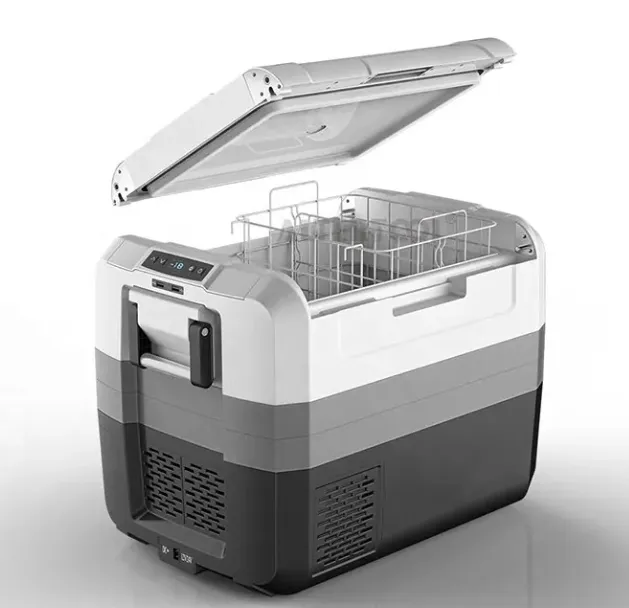 Factory Direct 65L Vehicle and Home Use Car Refrigerator Portable Camping Car Freezer with Detachable Battery