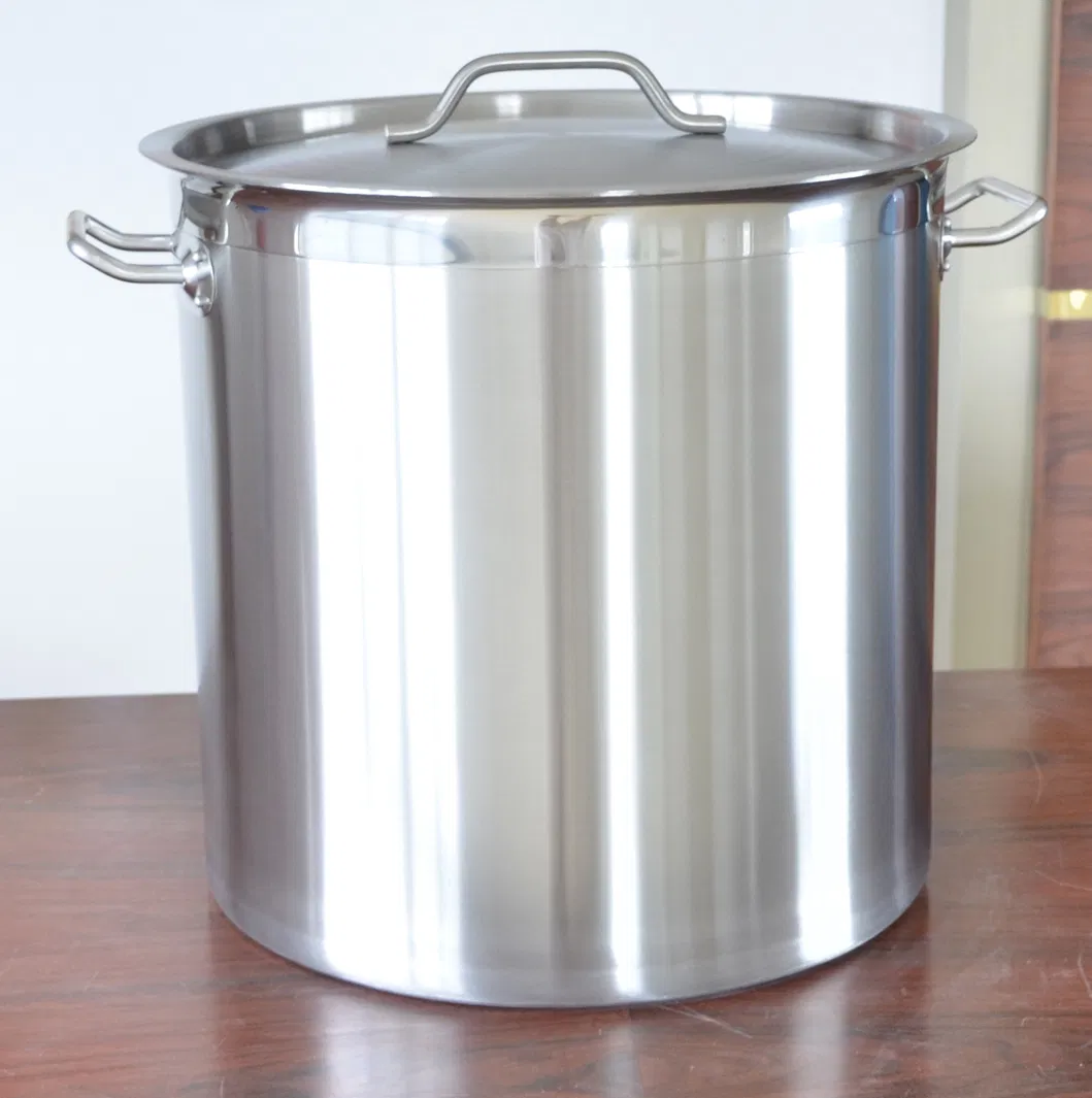 12L Custom 6L~225L Multi Sizes Stainless Steel Stock Pot High Pot Cookware Large Cooking Pot for Home Restaurant Soup Barrel
