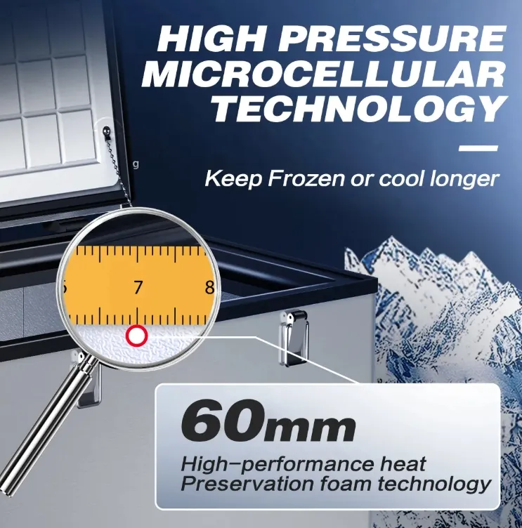 with Competitive Advantages Dual Zone Big Capacity Outdoor Camping Cooler Box Fridge Freezer for Barbecue
