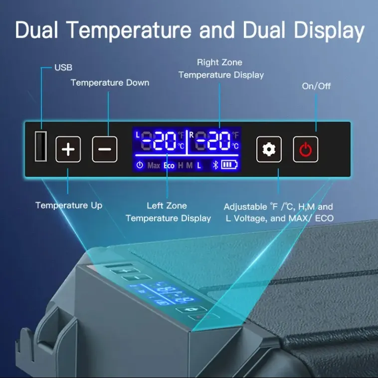 Waycool Weg65 58L Camping Car Fridge Best Portable Car Fridge 12V 24V Car Electric Cooler Compressor with OEM and ODM