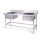 Kitchen Stainless Steel Wash Two Basin Sink