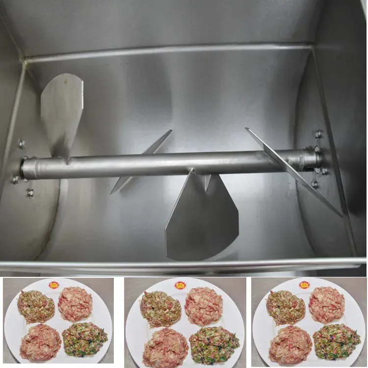 Commercial Stainless Steel Meat Filling Mixer for Sausage, Burger, and Meatball Processing