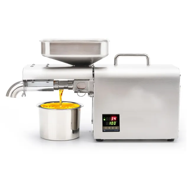 Commercial Stainless Steel Oil Press with Temperature Display