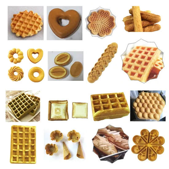 Stainless Steel 4 Half Baker Electric One Plate Cone Ice Cream Machine Waffle Maker Snack Machine