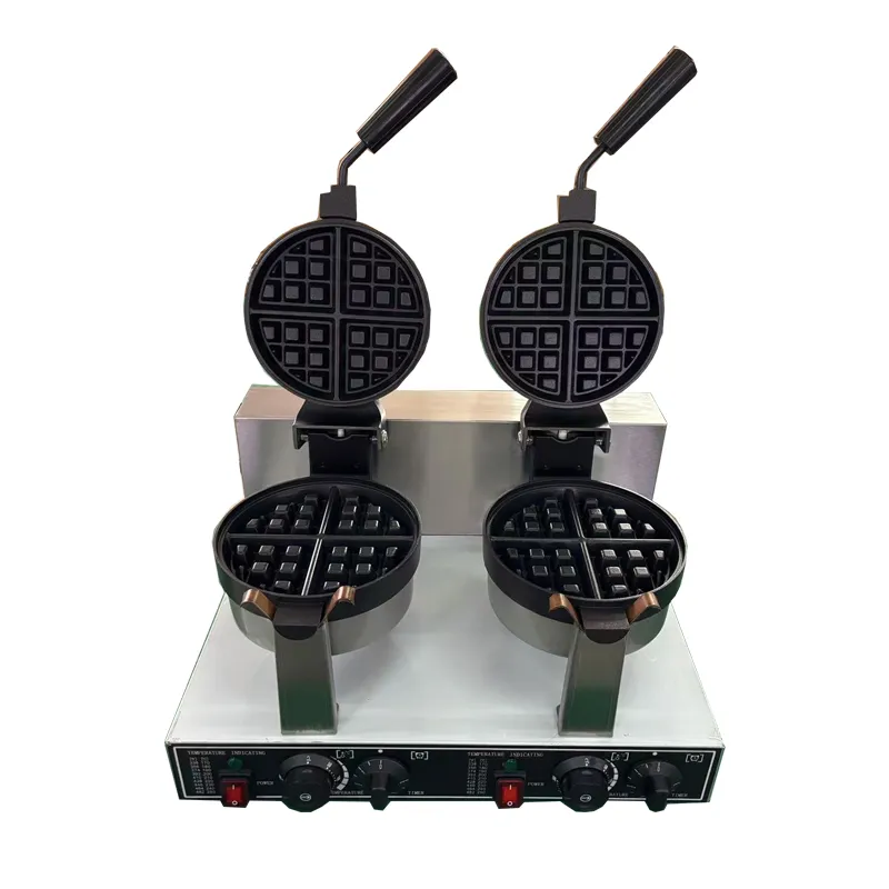 Electric Rotating Waffle Stick Maker for Delicious Treats Sandwich Maker Waffle Maker Electric Commercial Belgian Double Model for Ice Cream Con