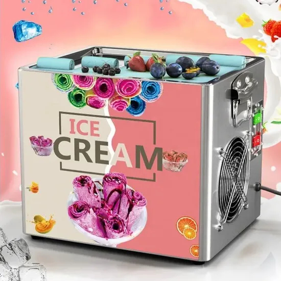 2025 Hot Sell Commercial Fired Ice Cream Rolls Machine /Fired Ice Rolls Maker /Fired Yogurt Rolls Machine or Maker
