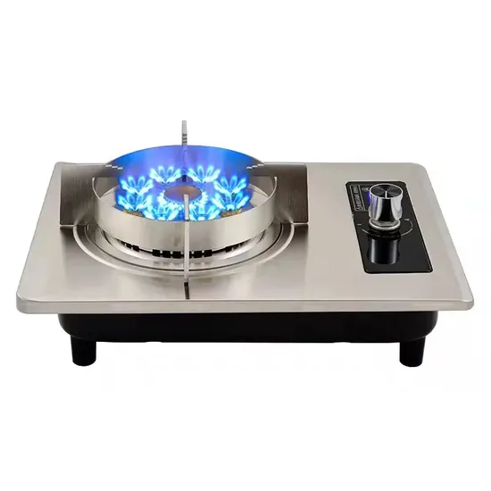 Stainless Steel Single Burner Gas Stove with Nine-Hole Design