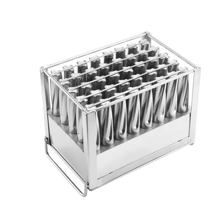 Commercial Snack Maker 40 Cavities Stainless Steel 75ml Popsicle Mold Ice Lolly Maker Ice Cream Mold for Juicer Machine
