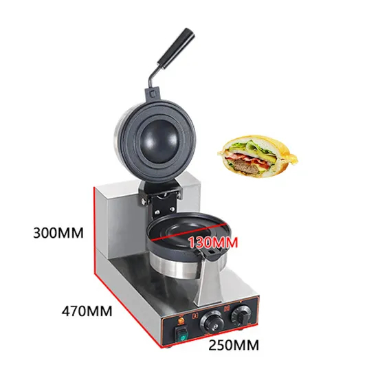 Commmercial Stainless Steel 10cm Delicious Burger Marketable Maker Electric Egg Burger Press Machine