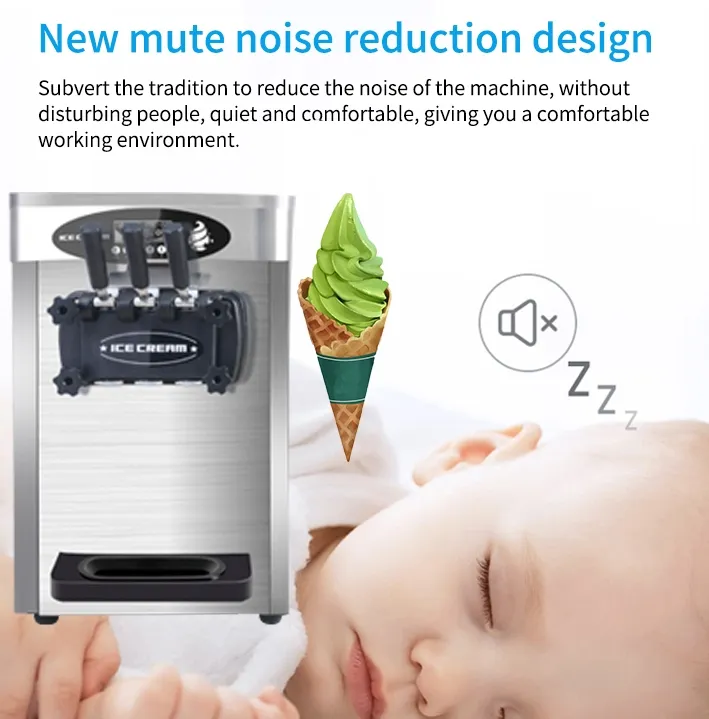 Commercial Countertop Soft Serve Ice Cream Machine for Restaurants