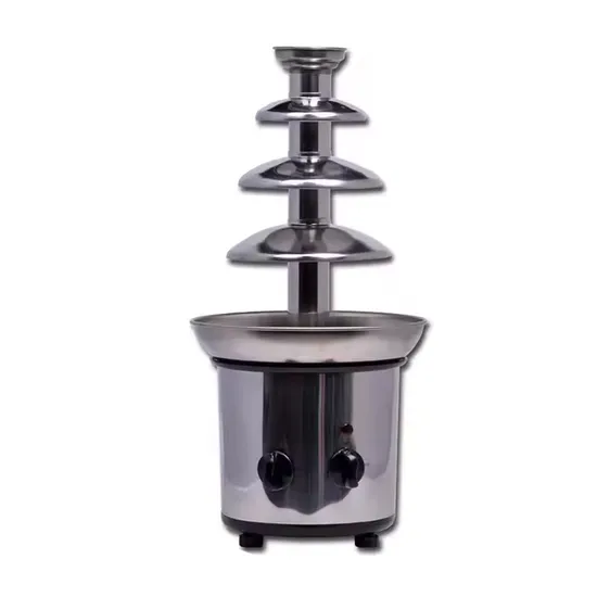 110V/60Hz 220V/50Hz Stainless Steel 4 Tiers Chocolate Fondue Fountain