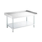Restaurant Two Layer Work Table with Racksplash