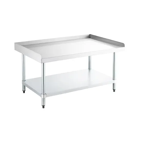 Restaurant Two Layer Work Table with Racksplash
