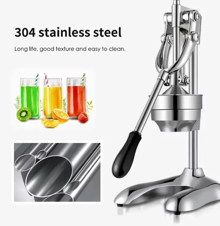 Commercial Manual Fruit Juicer Machine Stainless Steel Vertical Hand Press Squeezer Extractor Orange Juicer