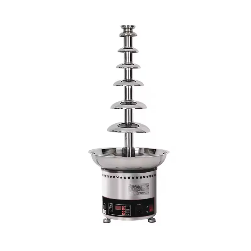 7 Tiers Digital Display Chocolate Fountain for Commercial