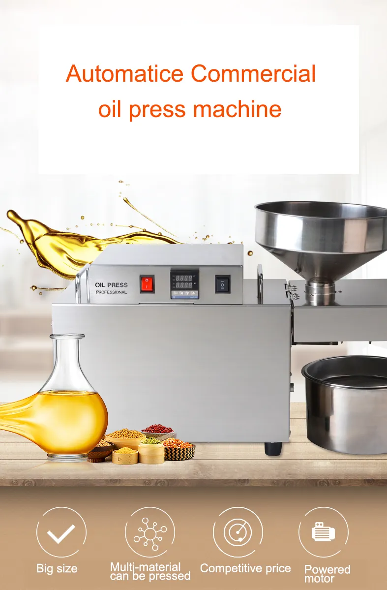 Commercial Double Screw Rod Hot and Cold Oil Press Machine for Peanut Sesame Seeds